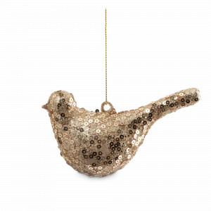 Украшение новогоднее - подвес Птица, 11 см, пластик, шампань, серия New Year, ANNA LAFARG, Китай, Скидка до -20% на бренд ANNA LAFARG