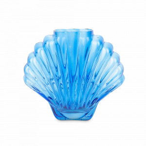 Ваза для цветов Seashell, 18.5 см, стекло, голубой, DOIY, Испания, DOIY (Испания)