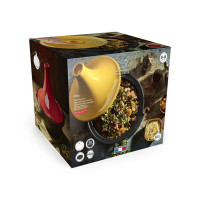 Тажин , 30 см, 4.7 л, кованный алюминий с антипригарным покрытием, крышка - керамика, красный, серия Red, PEUGEOT CERAMIC, Франция_00820490055800731369.jpg