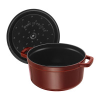 Кокот круглый, 3,8 л, 24 см, чугун, гранатовый, серия La Cocotte, STAUB, Франция_00795640052478761948.jpg