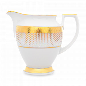 Молочник White Gold, 200 мл, фарфор, белый, золотой, серия Constanza Rio, FALKENPORZELLAN, Германия, Сливочники