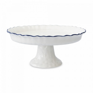 Подставка для торта, 25.5 см, фарфор, белый, синий, серия Santorini, LIBERTY JONES, Россия, Блюда для торта, десерта