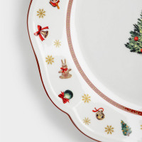 Тарелка обеденная «Елка», 27 см, фарфор, белый, декор, серия Miracle, ANNA LAFARG, Китай_00820990060942682029.jpg