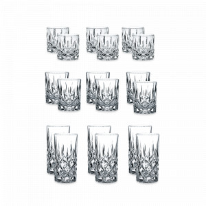 Набор из 18-ти стаканов, хрустальное стекло, серия Noblesse, NACHTMANN, Германия, Скидка до -60% на хрусталь Nachtmann