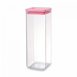 Контейнер для сыпучих продуктов, 2,5 л, 11 х 11 х 29,5 см, пластик, розовый, серия Tasty Colours, BRABANTIA, Бельгия, Контейнеры для продуктов BRABANTIA