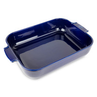 Форма для запекания прямоугольная, 40 х 25.7 см, 5.2 л, керамика, синий, серия Blue, PEUGEOT CERAMIC, Франция