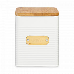 Банка квадратная для хранения соли, 1.7 л, углеродистая сталь, бамбук, кремовый, серия Irmel, SMART SOLUTIONS, Россия, Банки для хранения чая