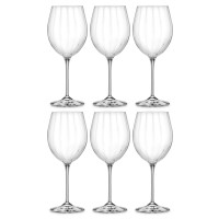Набор из 6-ти бокалов для белого вина, 650 мл, хрустальное стекло, серия Optic, RCR, Италия