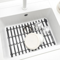 Коврик для раковины, 30 см, силикон, серый, серия Sink Side, BRABANTIA, Бельгия_00809000057606394671.jpg