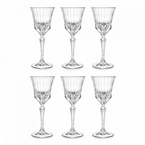 Набор из 6-ти бокалов для вина, 220 мл, хрустальное стекло, серия Adagio, RCR, Италия, Фужеры для вина