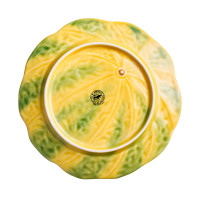 Тарелка закусочная «Тыква», 22 см, керамика, желтый, зеленый, серия Тыква, Bordallo Pinheiro, Португалия_00805890064936563641.jpg