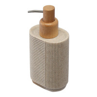 Диспенсер для жидкого мыла Dune, 280 мл, полирезин, дерево, песочный, серия Bath, BERGENSON BJORN, Великобритания_00820690049288393435.jpg