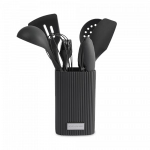 Набор из 7-ми кухонных принадлежностей на подставке, силикон, нейлон, графитовый, серия Streak, ANNA LAFARG, Китай, Скидка  до -25% на фарфор  Anna Lafarg