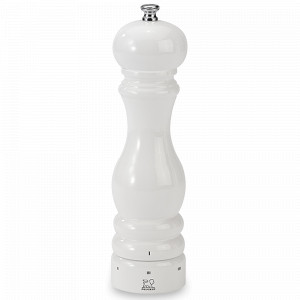 Деревянная солонка-мельница, 22 см, белая лакированная, серия Paris Laque Blanc, PEUGEOT, Франция, PEUGEOT (Франция)