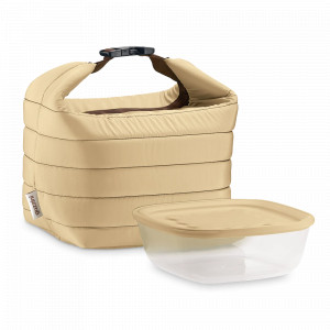 Термосумка с контейнером, 1,4 л, полиэстер, биопластик, бежевый, серия Handy, GUZZINI, Италия, GUZZINI (Италия)