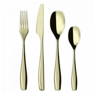 Набор столовых приборов 24 предмета, на 6 персон, нержавеющая сталь 18/10, шампань, серия Lizz, HERDMAR, Португалия, Подарочные столовые приборы