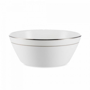 Салатник , 23 см, костяной фарфор, белый, декор, серия Белый жемчуг, NARUMI, Япония, NARUMI (Япония)