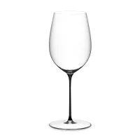 Бокал для красного вина BORDEAUX GRAND CRU, 953 мл, 28.2 см, хрусталь, черная ножка, серия Superleggero, RIEDEL, Австрия, 