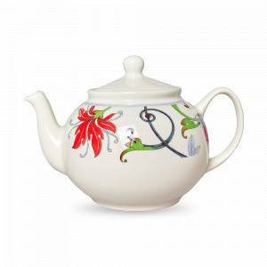 Чайник заварочный, 1.15 л, фарфор, белый, декор, серия Botanical Spiral, GRACE BY TUDOR, Великобритания, GRACE BY TUDOR (Великобритания)