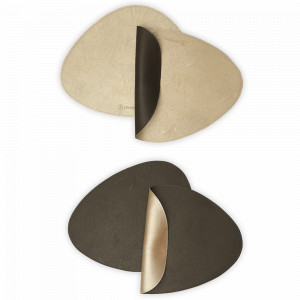 Набор из 4-х двухсторонних сервировочных салфеток, 33 х 41 см, экокожа ПВХ, коричневый/карамельный, серия Drops, LIBERTY JONES, Китай, Салфетки подстановочные