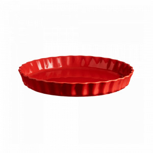 Форма низкий Киш, 29 см, керамика, красный, EMILE HENRY, Франция, EMILE HENRY (Франция)