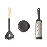 Набор из 3-х принадлежностей для итальянской кухни, нержавеющая сталь, пластик, черный, серия Tasty+, BRABANTIA, Бельгия