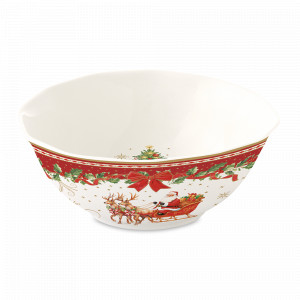 Салатник , 20 см, фарфор, серия Christmas Heritage, EASY LIFE (R2S), Италия, Новогодняя коллекция