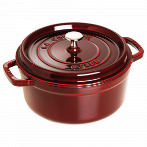 Кокот круглый, 3,8 л, 24 см, чугун, гранатовый, серия La Cocotte, STAUB, Франция, STAUB (Франция)