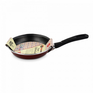 Сковорода , 28 см, сталь, стеклоэмаль, красный, серия Authentique Burgundy, VITRINOR, Испания, Сковороды из нержавеющей стали