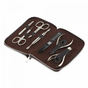 Набор маникюрный в футляре, 7 предметов, DEWAL, Германия, Мужской маникюрный набор