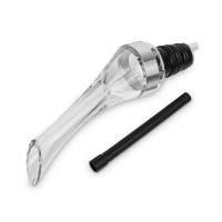 Аэратор для вина Рожок закрытый, пластик, прозрачный, черный, серия Bar Craft, HOMEFEEL, Россия