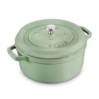 Кокот круглый, 6.7 л, 28 см, чугун, мятный, серия La Cocotte, STAUB, Франция, 