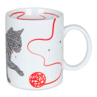 Кружка «Шрифт кот», 330 мл, фарфор, белый, KOENITZ, Германия