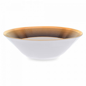 Салатник Black Gold, 24 см, фарфор, черный, золотой, серия Constanza Rio, FALKENPORZELLAN, Германия, Скидка -35% на фарфор FALKENPORZELLAN