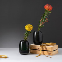 Ваза Hildy, 17 см, стекло, зеленый, BERGENSON BJORN, Великобритания_00813860058625169839.jpg