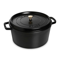 Кокот круглый, 8,35 л, 30 см, чугун, черный, серия La Cocotte, STAUB, Франция