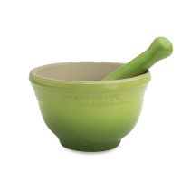 Ступка с пестиком, 0,3 л, 11,5 см, керамика, зеленый, серия Palm, LE CREUSET, Франция