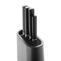 Подставка для ножей с отделением для кухонных принадлежностей, 23 х 19 см, пластик, темно-серый, серия Profile New, BRABANTIA, Бельгия_00802910064274952352.jpg