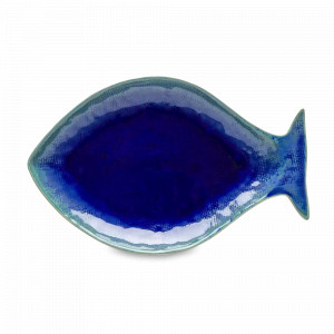 Блюдо - рыба Seabream, 30 х 19 см, керамика, морская волна, серия Dori, COSTA NOVA, Португалия, Dori COSTA NOVA