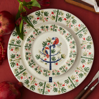 Тарелка обеденная Toucan, 28 см, фарфор, белый, декор, серия Birds of Paradise, LIBERTY JONES, Россия_00814630036308418845.jpg