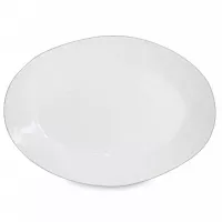 Блюдо овальное White, 40 х 28 см, керамика, белый, серия Lisa, COSTA NOVA, Португалия, 