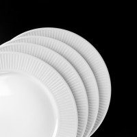 Набор столовой посуды на 4 персоны, 12 предметов, фарфор, серия Plisse, PILLIVUYT, Франция_00808950056590046135.jpg