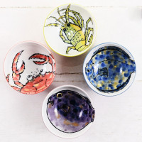Салатник порционный Crab, 16 см, 950 мл, фарфор, белый, красный, серия Seafood, TOKYO DESIGN, Нидерланды_00818400050410496132.jpg