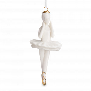 Украшение елочное подвес Балерина, 8.5 см, фарфор, белый, DECOR DE TABLE, Китай, Домашний декор DECOR DE TABLE