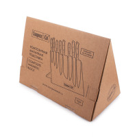 Подставка магнитная для 8 кухонных ножей, 32х26 см, темное дерево, композитный материал, серия Magneto, ComposeEat, Россия_00815510062118433637.jpg