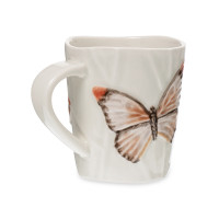 Кружка , 300 мл, керамика, белый, декор, серия Cloudy Butterflies, Bordallo Pinheiro, Португалия_00815890037809081086.jpg