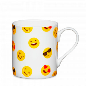 Кружка Emojis, 250 мл, фарфор, декор, серия Footed Mugs, KITCHEN CRAFT, Великобритания, Kitchen Craft Footed Mugs