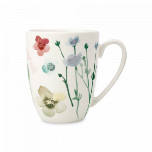 Кружка, 420 мл, фарфор, белый, декор, серия Лесные цветы, MAXWELL WILLIAMS, Австралия, Лесные цветы MAXWELL &  WILLIAMS