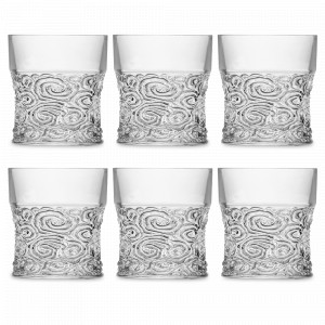 Набор из 6-ти стаканов для виски Suol, 320 мл, хрустальное стекло, серия Mixology, RCR, Италия, Бокалы для виски