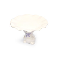 Блюдо на ножке Кролик с бантом, 19 см, керамика, белый, декор, серия Bunny, ANNA LAFARG, Китай_00822260033458187924.jpg